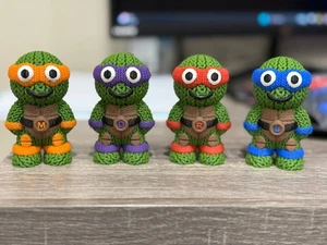 Teenage Mutant Knitted Turtles (Juego completo - Figuras de 3") - por Upstate Design D - Imagen 1 de 14