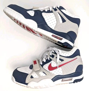 Nike Air Trainer High Top White Red Navy Blue Men’s Sz 8 EUC - Picture 1 of 14