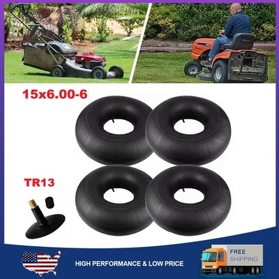 4x Cortacésped 15X6.00-6 Tubos Internos 15x6-6 15x6x6 Tractores Neumático TR13 Foto 1 de 4