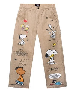 Pantalones Market X Peanuts Snoopy Senior Caqui (Talla 32, Nuevos en Embalaje Original) - Imagen 1 de 17