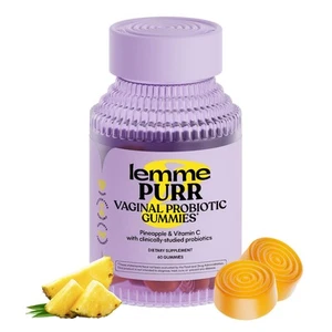 Lemme Purr Vaginal Probiotic Gummies for Women - Balanced pH Healthy Odor Yea... - Picture 1 of 8