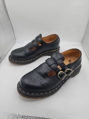Dr. Martens Mary Jane черный гладкая кожа двойной пряжки женщин размер 9 12916 - Изображение 1 из 4