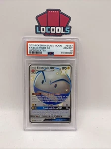 2019 Pokemon Sun & Moon Hidden Fates Electrode GX SV57 PSA 10 GEM MINT - Foto 1 di 2