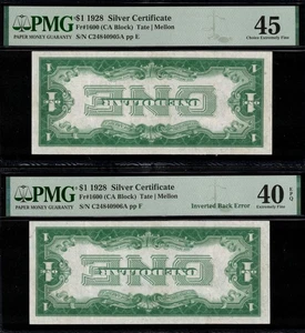 #2 1928 $1 SILVERS CONSECT "INVERTED BACKS" - Picture 1 of 7