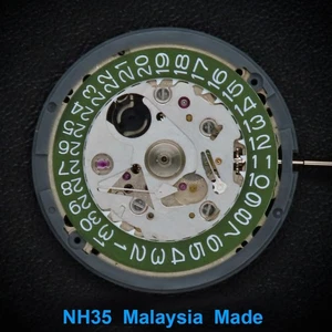 Seiko (TMI) NH35 Automatic  Movement Date at 3 Green Date Disc - Picture 1 of 2