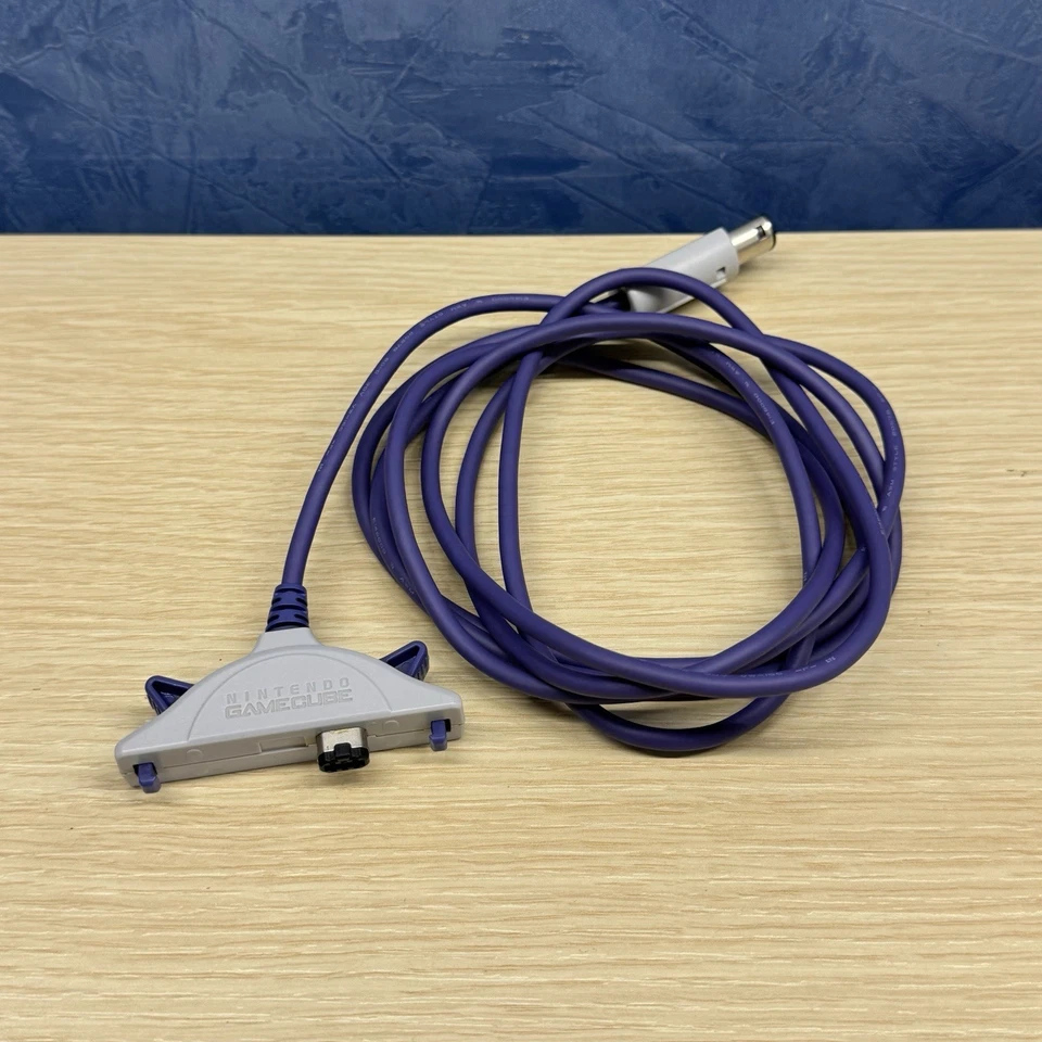 Gamecube Cable Gamelink Game Boy Advance Cavo Originale Funzionante Link Viola - Immagine 1 di 4