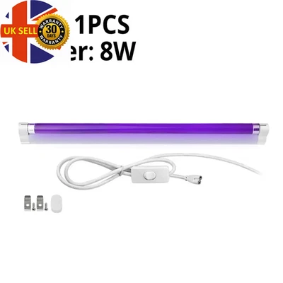 8W UV Black Light Blue BLB Ultraviolet Quartz Lamp T5 Tube Bulb 110/220V UVA 365 - Image 1 of 4