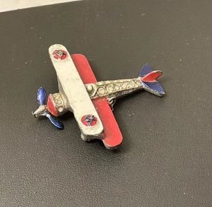  Coro WW11 Marion Weeber Airplane Sweetheart Brooch Red White Blue Rotate Propel - Picture 1 of 9