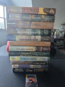 Lot Of 12 Redwall Series Books 1-12 By Brian Jacques Hardcover w/DJ - Foto 1 di 1