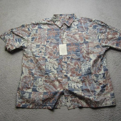 Bamboo Cay Shirt Mens 4XL Brown Floral Hawaiian Resortwear New Tag - Image 1 of 4