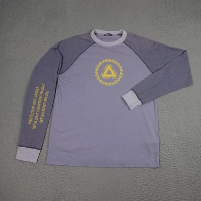 Рубашка мужская Diesel большая фиолетовая для выживания графическая реглан с длинным рукавом хлопок - Изображение 1 из 4