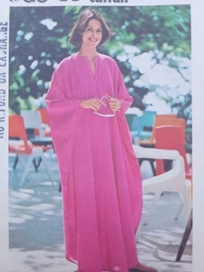 Butterick 4840 Sewing Pattern for Easy-to-Make Pull-Over Caftan 1970s UNCUT - Picture 1 of 7