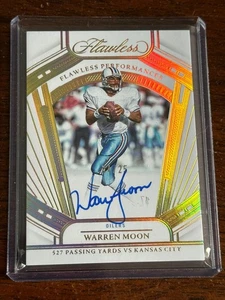 Panini Flawless Warren Moon Performances Houston Oilers 2024 automático/25 dorado SSP - Imagen 1 de 2