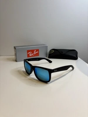Ray-Ban Justin Classic Occhiali da Sole - Blu Flash Blu Chiaro 54x16mm (RB4165) - Image 1 of 4