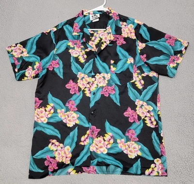 Hilo Hattie Shirt Mens XL Floral Hawaiian Button Up Camp Tropical Hibiscus - Image 1 of 4