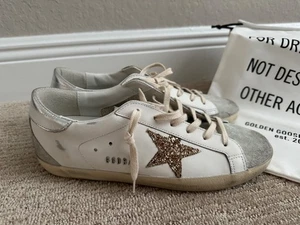 Golden Goose Superstar White/Gold Glitter/Suede (42) - Picture 1 of 8