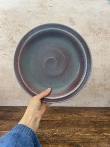 Doug Jones Floating World Studio Pottery Plate 28cm Signed Swirl Purple Blue VGC - Picture 1 of 6