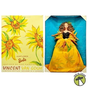 Sunflower Barbie Doll Vincent Van Gogh 1998 Mattel 19366 - Imagen 1 de 9