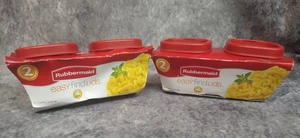 Contenedor de almacenamiento de alimentos 4 tapas pequeñas Rubbermaid fácil de encontrar 1/2 taza 2 paquetes de 2 - Imagen 1 de 20
