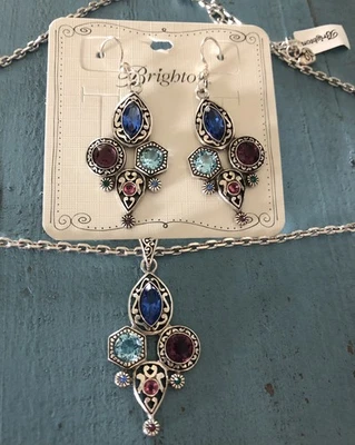Brighton Elora Gems Cubist Necklace & French Wire Earrings Set💙🩵💜NWT & Fab - Image 1 of 4