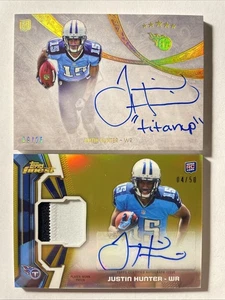 2013 Topps Five Star Justin Hunter Rookie Autogramm /25 + 2013 Topps Finest Gold /50 - Bild 1 von 2