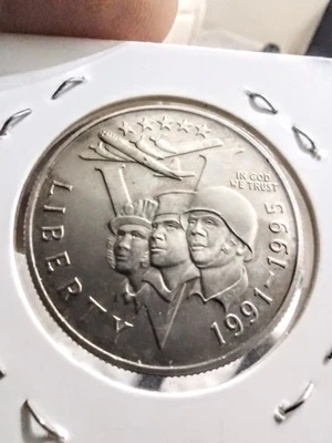 1991-95-P World War II Modern Commemorative Half Dollar 50C - Image 1 of 2