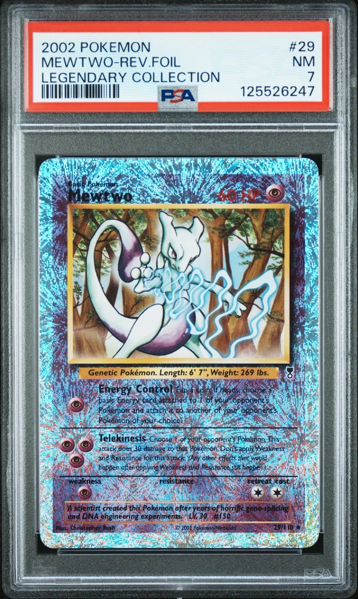 Mewtwo Pokémon TCG Professional Sports Authenticator (PSA) Grade 7