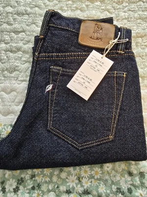 ¡Nuevo! Pantalones/Jeans Sashiko Azul Puro Japón Relajado Cónico Indigo x Índigo Talla 29 Foto 1 de 4