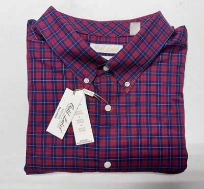 Camisa Roundtree Yorke Etiqueta Dorada Hombres 3XB Abotonada Sin Hierro Algodón Roja $89 Foto 1 de 4