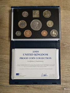 1999 United Kingdom Royal Mint 9 Coin Proof Set - Bild 1 von 15