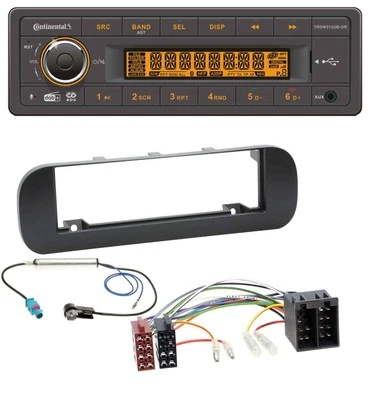Continental Bluetooth MP3 USB DAB Autoradio für Fiat Panda (ab 2012) - schwarz - Bild 1 von 4