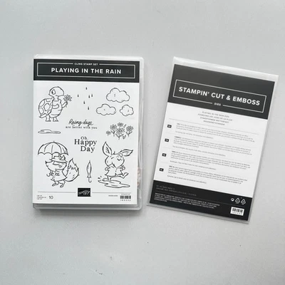 Juego de estampillas y troqueles Stampin Up Playing in the Rain - Usado - Retirado Foto 1 de 2