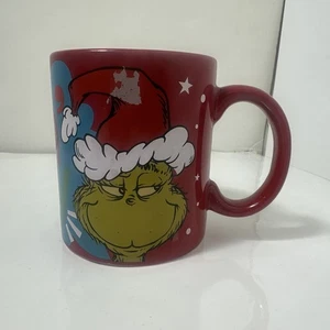 The Grinch Feeling Grinchy Red Coffee Mug Christmas-Bioworld-2022-Dr Seuss Blue - Picture 1 of 10