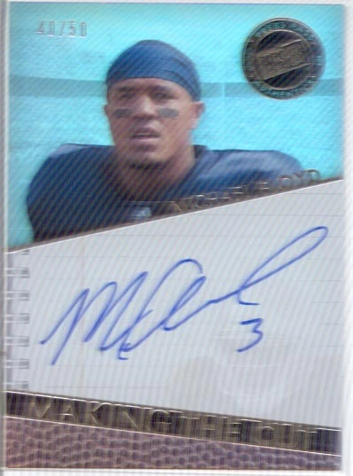 michael floyd rc draft auto autograph cardinals notre dame irish college #/50 - Image 1 of 1