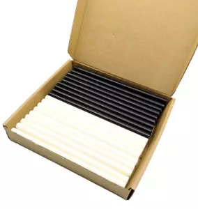 BLACK / White Hot Glue Adhesive Sticks 11mmX200mm Hot Melt Glue 30/50/100 pcs - Picture 1 of 20