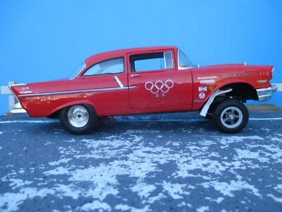1957 Red Chevrolet 150 2 Door Sedan Gasser 1/18 scale - Image 1 of 4