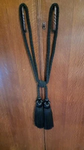 BLACK JUMBO DECORATIVE TASSEL DRAPERY TIEBACK Designer Home Decor - Picture 1 of 3