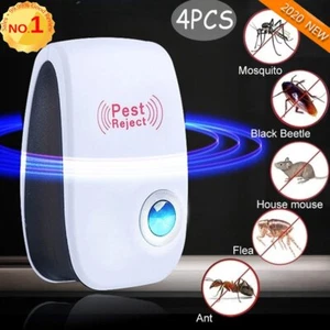 4xUltraschall Schädlingsbekämpfer Pest Repeller Anti Mäuse Ameise Mücken Moskito - Bild 1 von 16