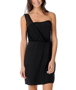 VOLCOM PARTY OF DOTS ONE SHOULDER BLACK DRESS SIZE S SMALL Code WW10  - Bild 1 von 9