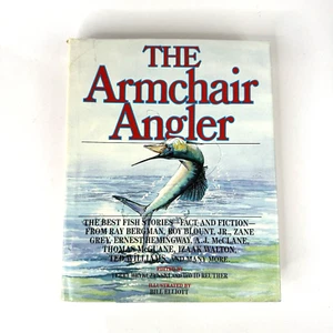 The Armchair Angler, Terry Brykcznski~Best Fishing Stories, 1986 HCDJ - Picture 1 of 8