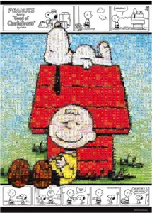 Jigsaw Puzzle Mosaic Snoopy and Charlie Brown 600 pieces Japan BEVERLY 66-145 - Picture 1 of 2