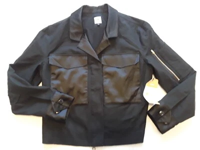 Cabi NWT Jacket Y2K Swifty Shine Bomber Motorcycle Biker Medium USA $199 Black - Image 1 of 4