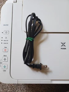 Canon Pixma MG2520 Inkjet Printer Part, Black Power Cord, Original OEM Parts - Picture 1 of 2
