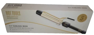 Hot Tools Pro Artist 24K Gold Curling Iron Long Lasting Defined Curls (1-1/2 in) - Picture 1 of 14