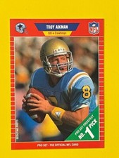 1989 Pro Set #490 Troy Aikman RC