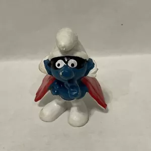 Figura PVC Peyo Schleich De Colección Años 80 Enmascarado Espía Bandido Pitufo - Imagen 1 de 3