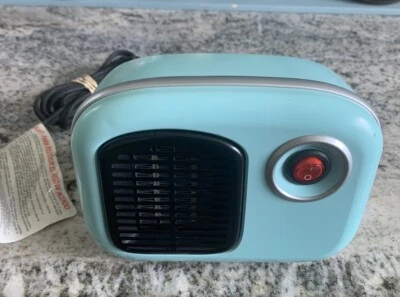 Mini calentador de escritorio Soleil personal de cerámica para interiores 250 W azul aguamarina/verde Foto 1 de 4