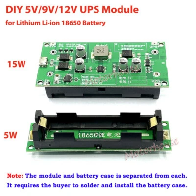Lithium Li-ion 18650 Battery Charger 5V 9V 12V Converter DIY UPS Power Supply - Image 1 of 4