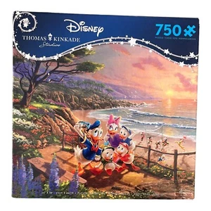 Thomas Kinkade Disney Dreams Donald  Duck and Daisy Jigsaw Puzzle 750 Pc Ceaco - Picture 1 of 4