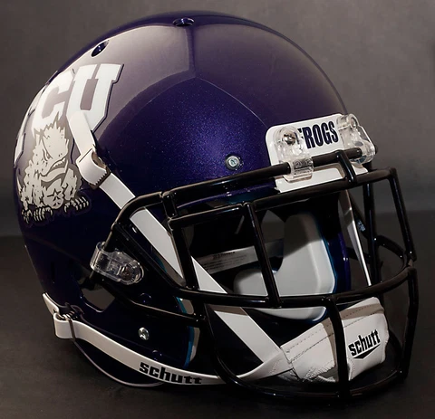 TCU HORNED FROGS NCAA Schutt XP Full Size GAMEDAY Replica Football Helmet Cover
